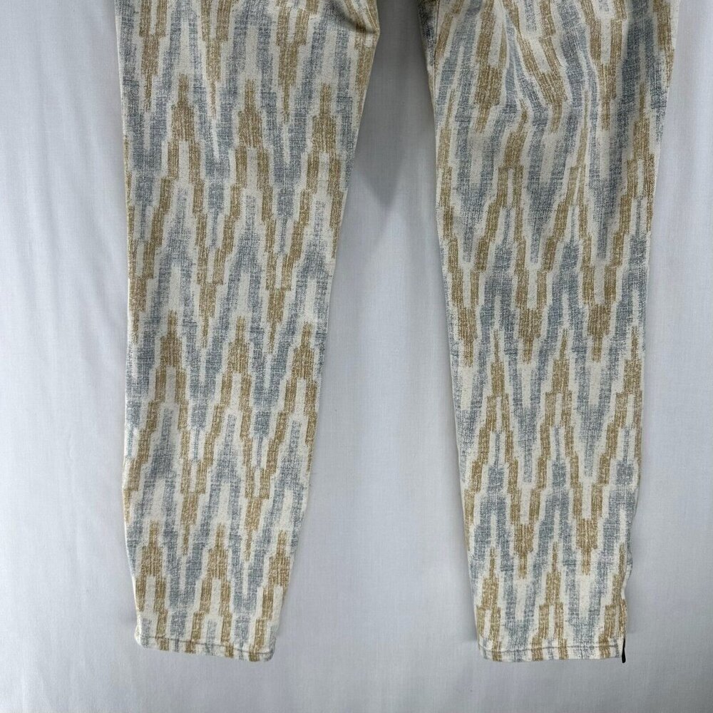 Free People Jeans Womens 30 Ikat Print Skinny Ankle Stretch Cotton Blend Beige - Picture 6 of 11
